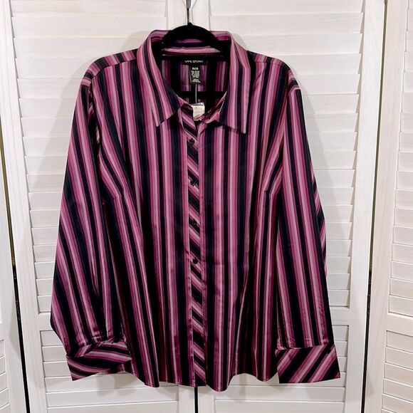 Lane Bryant Shirt Top 24/26 Classic Button Down NWT - Picture 3 of 16